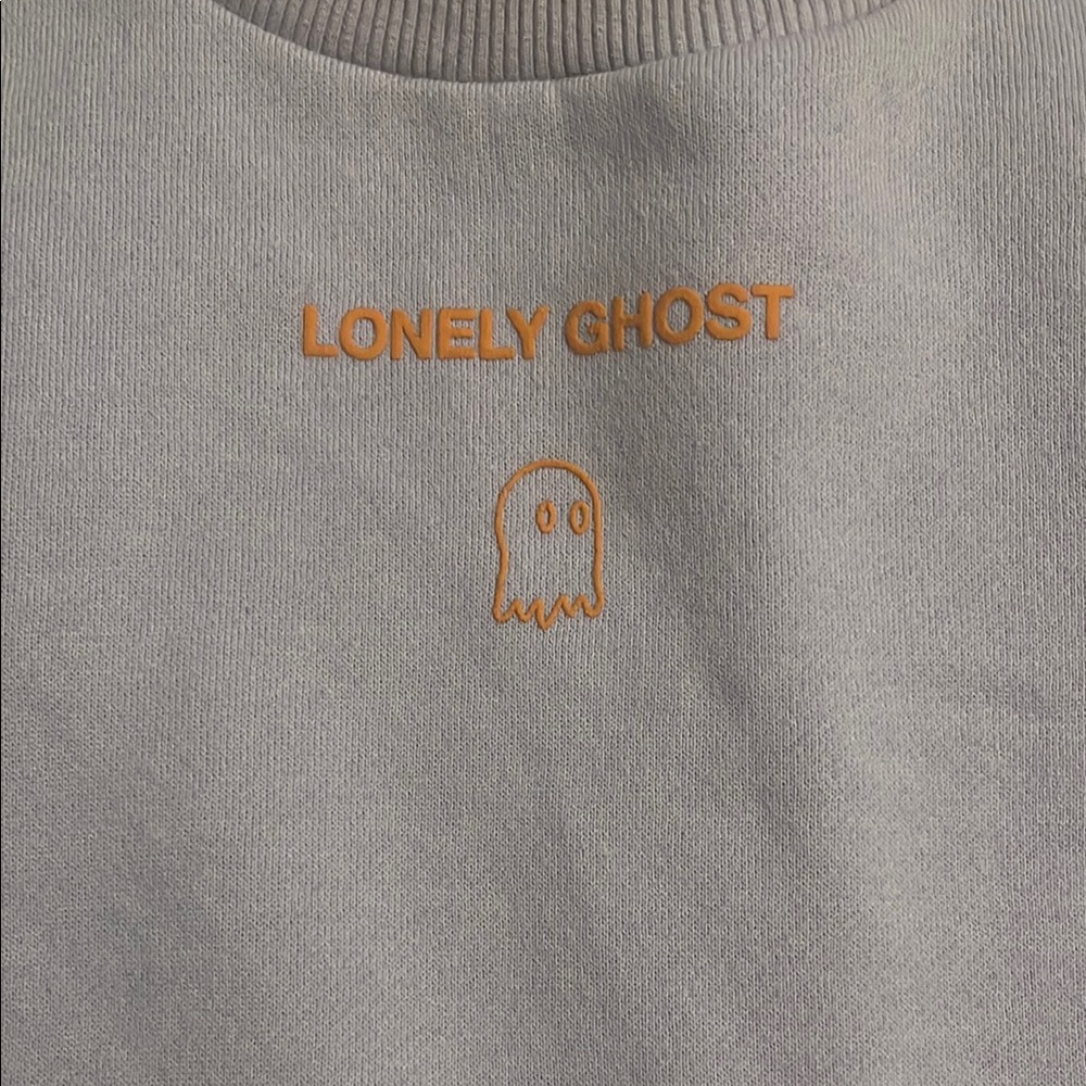 Lonely Ghost Lilac Crewneck with Orange Logo